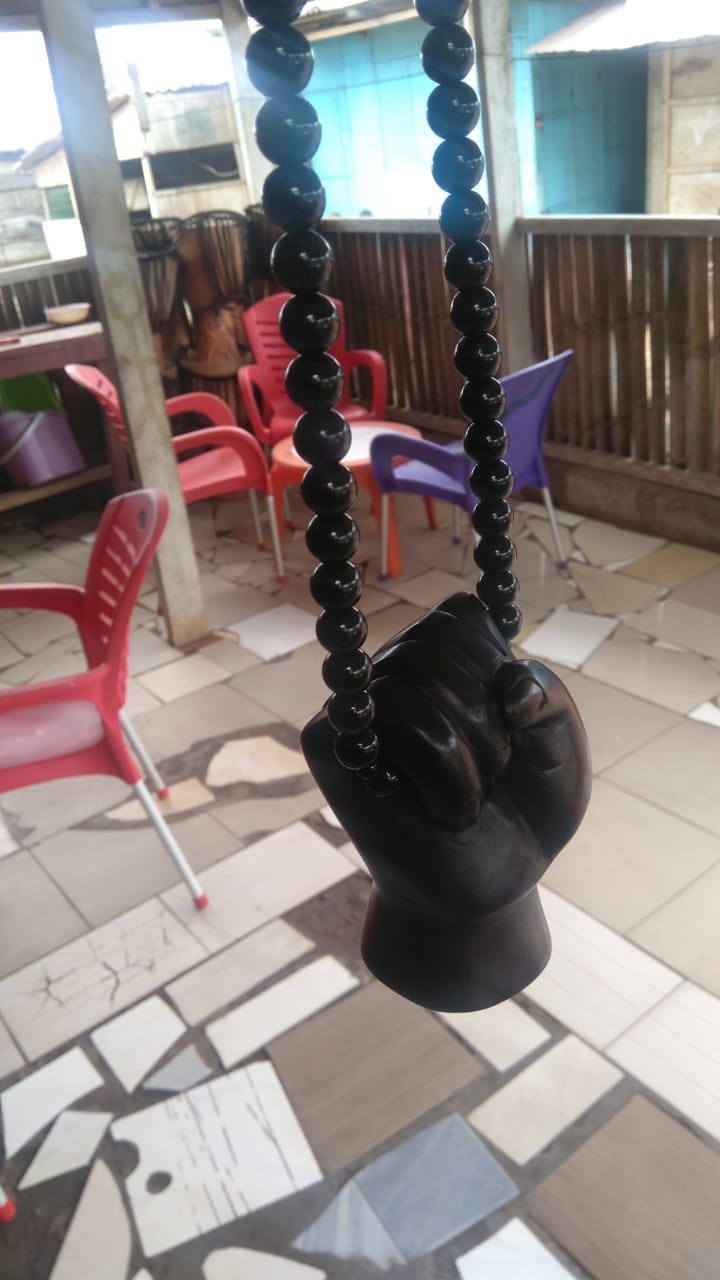 Black Power Fist Charm and Necklace