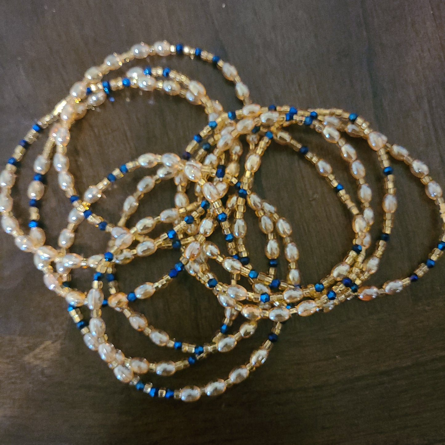 Waist Beads And Ankle Bracelet Set