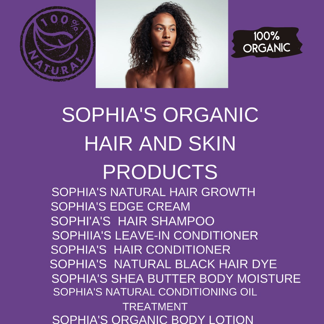 Sofia’s Organic Hair and Skin Bundle Collection