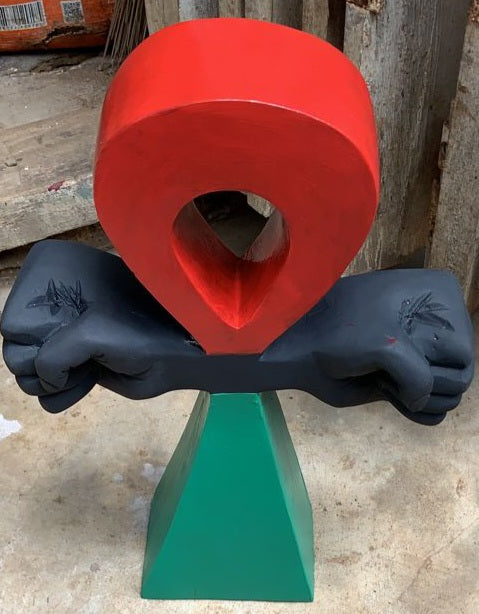 RBG Ankh With Black Fist