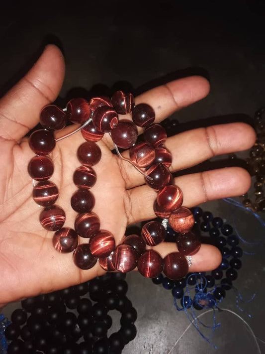 Red Tiger Eye Beads Bracelet